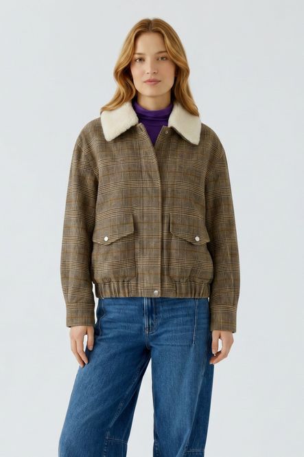 Hovedbilde 0098945 Jakke m pelskrave - Grey Camel