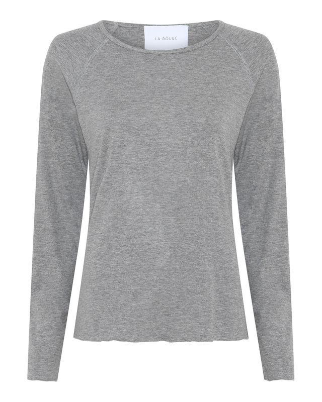 Line L/S T-Shirt - Light Grey Melange