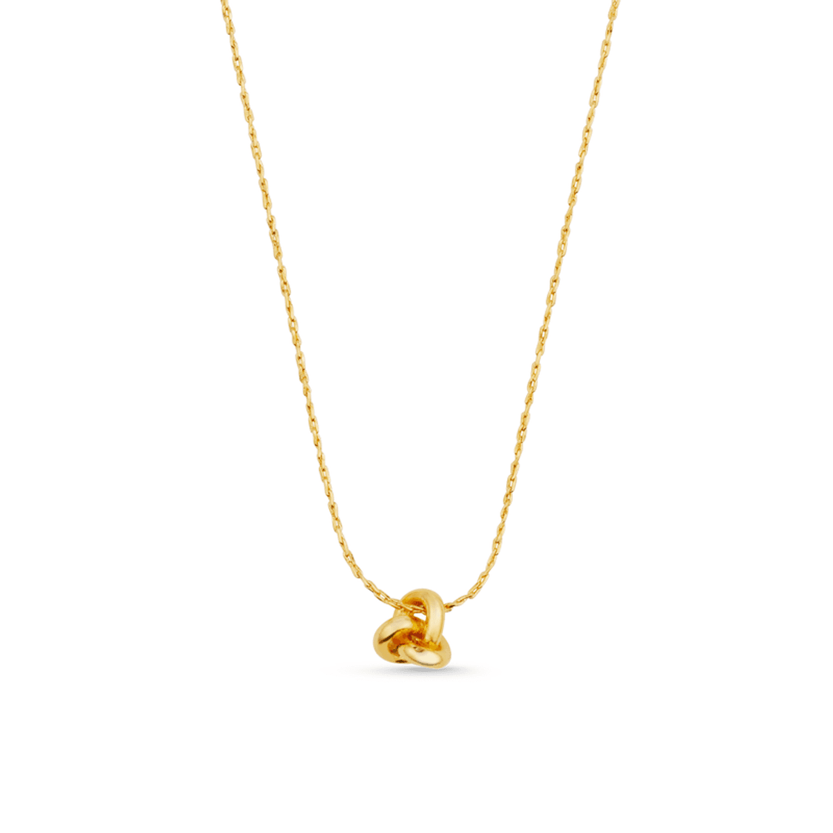29350 Mini Knot Fine Collar Necklace - Pale Gold