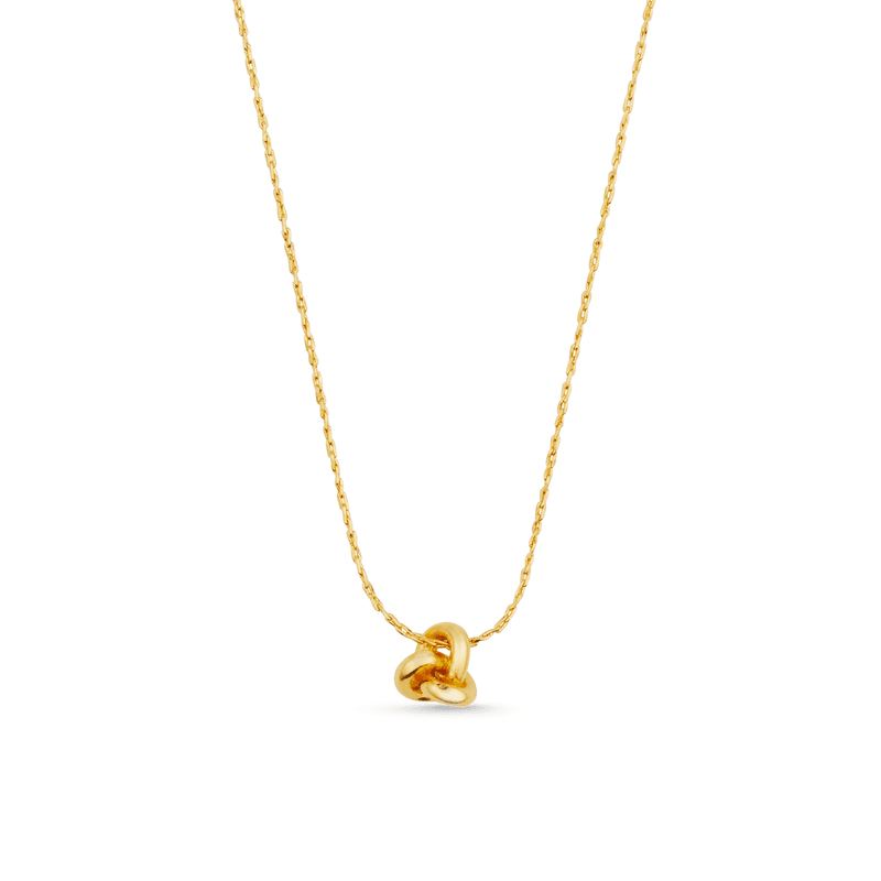29350 Mini Knot Fine Collar Necklace - Pale Gold