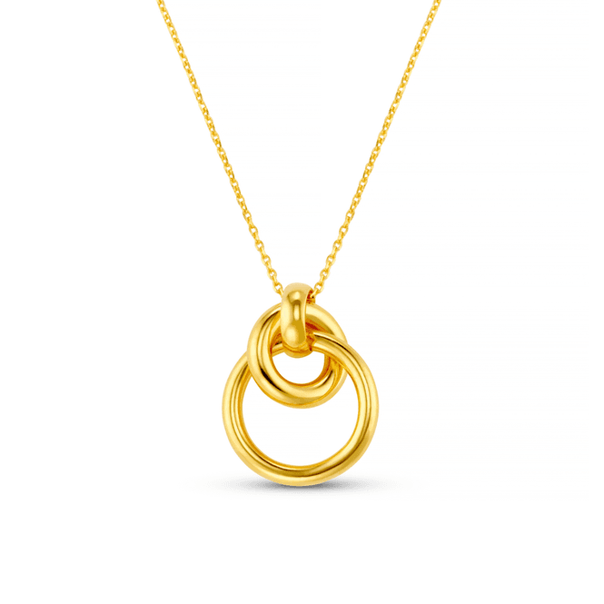 Hovedbilde 40038 Interlocking Open Circle Necklace - Pale ...