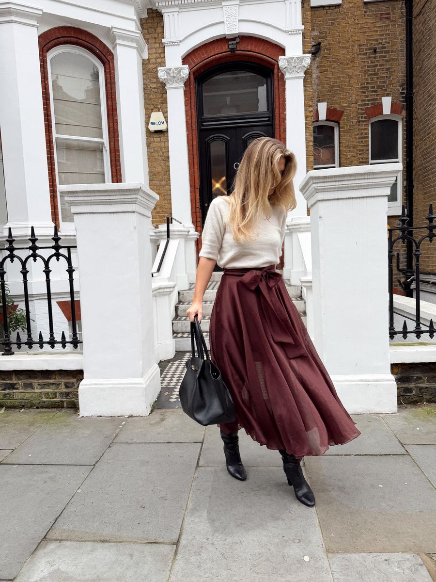 Solid Skirt - Bordeaux