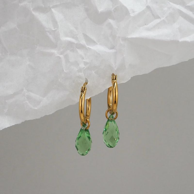 Goldie Hoop Peridot Crystal